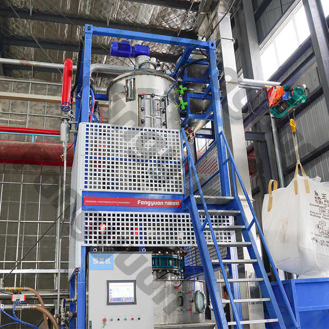 EPS expandable polystyrene pre expander foaming machine with vacuum