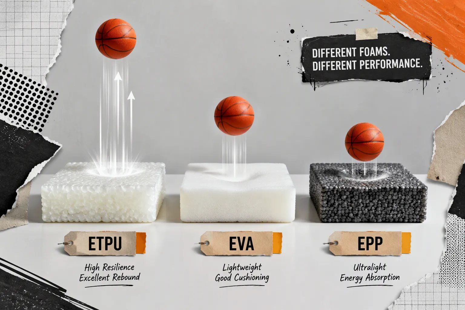 ETPU vs. EVA vs. EPP Foam Characteristics